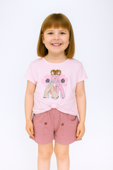 Komplet z szortami kwiaty dziewczęcy fango Breeze 21693-17625-19