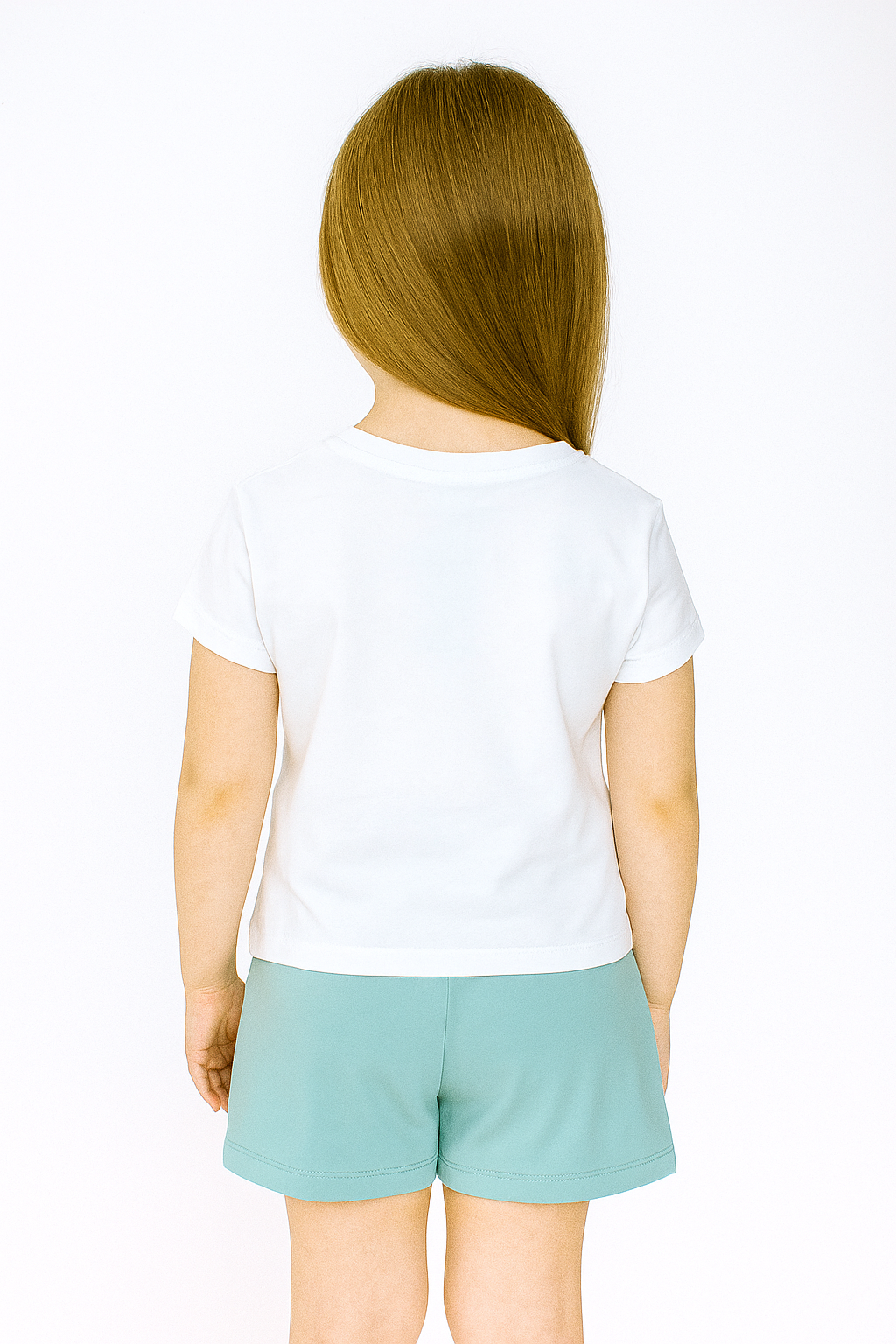 Mintgrünes Shorts-Set mit Blumenmuster für Mädchen Breeze 21693-17625-32