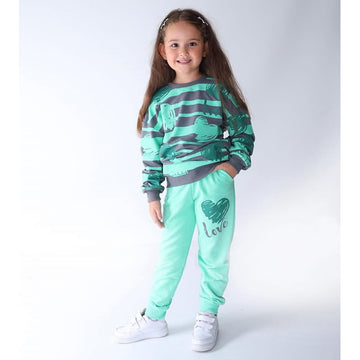 Dres 2 części dziewczęcy zielony Stella Kids 913-22125-48