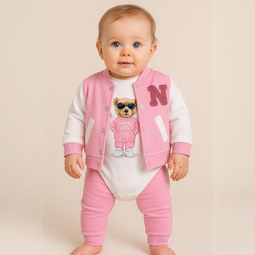 Komplet dziewczęcy różowy Simarik 2416-15425