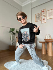 Dres Dinoroar Chłopięcy Szary Kocak 1323-7825-42