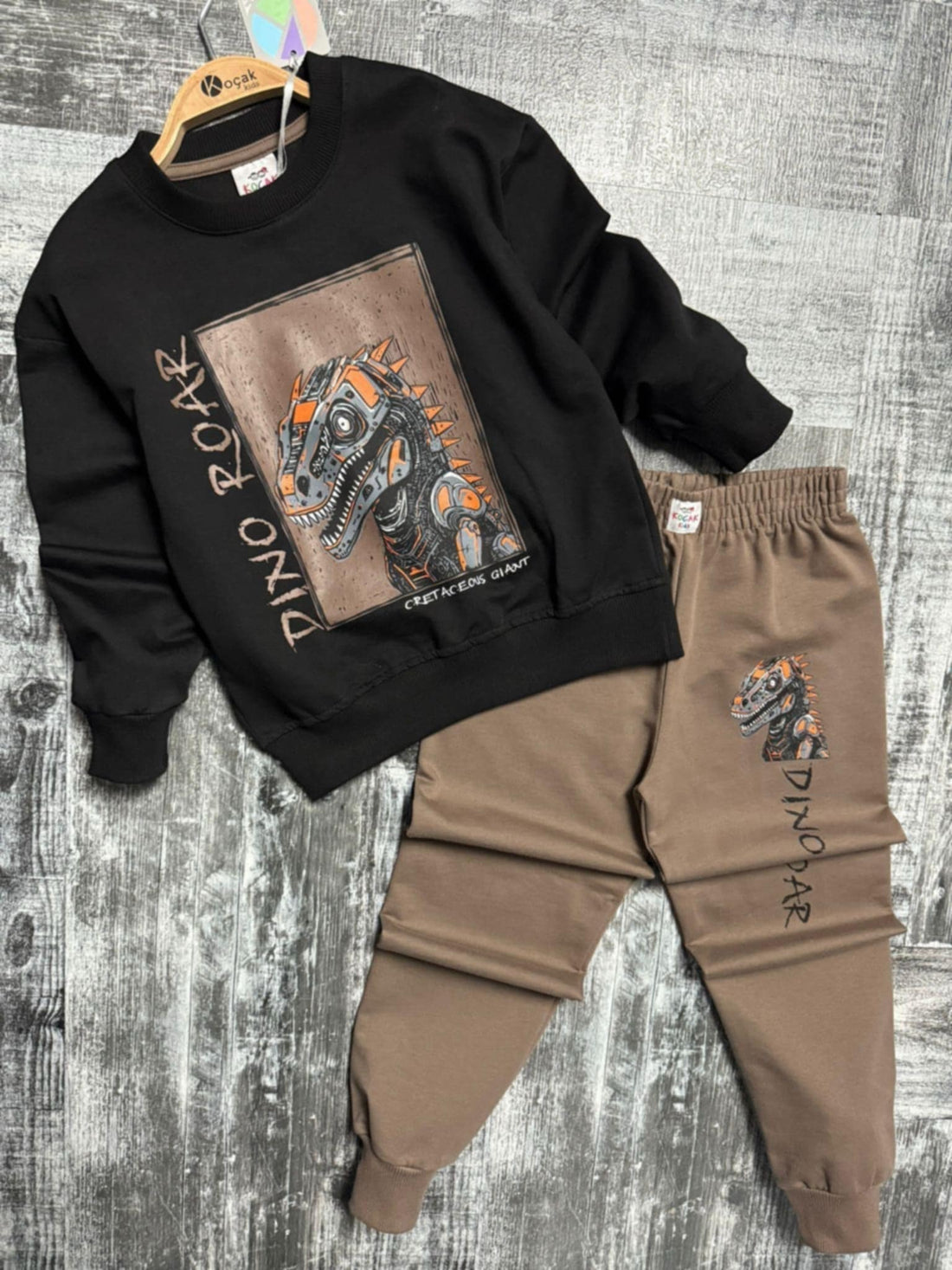 Dres dinoroar chłopięcy brązowy Kocak 1323-7825-4