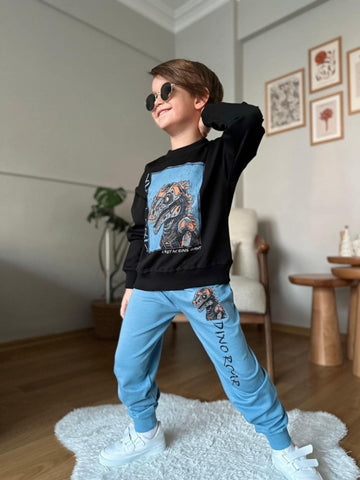 Dres Dinoroar Chłopięcy Niebieski Kocak 1323-7825-35