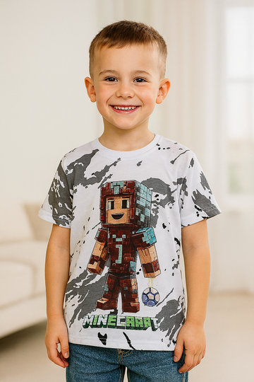 Bluzka piłkarz chłopięca biała Guliwerkids 3418-2725-3