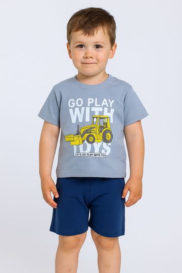 Boy's excavator set, gray Mixima 4014-5625-37