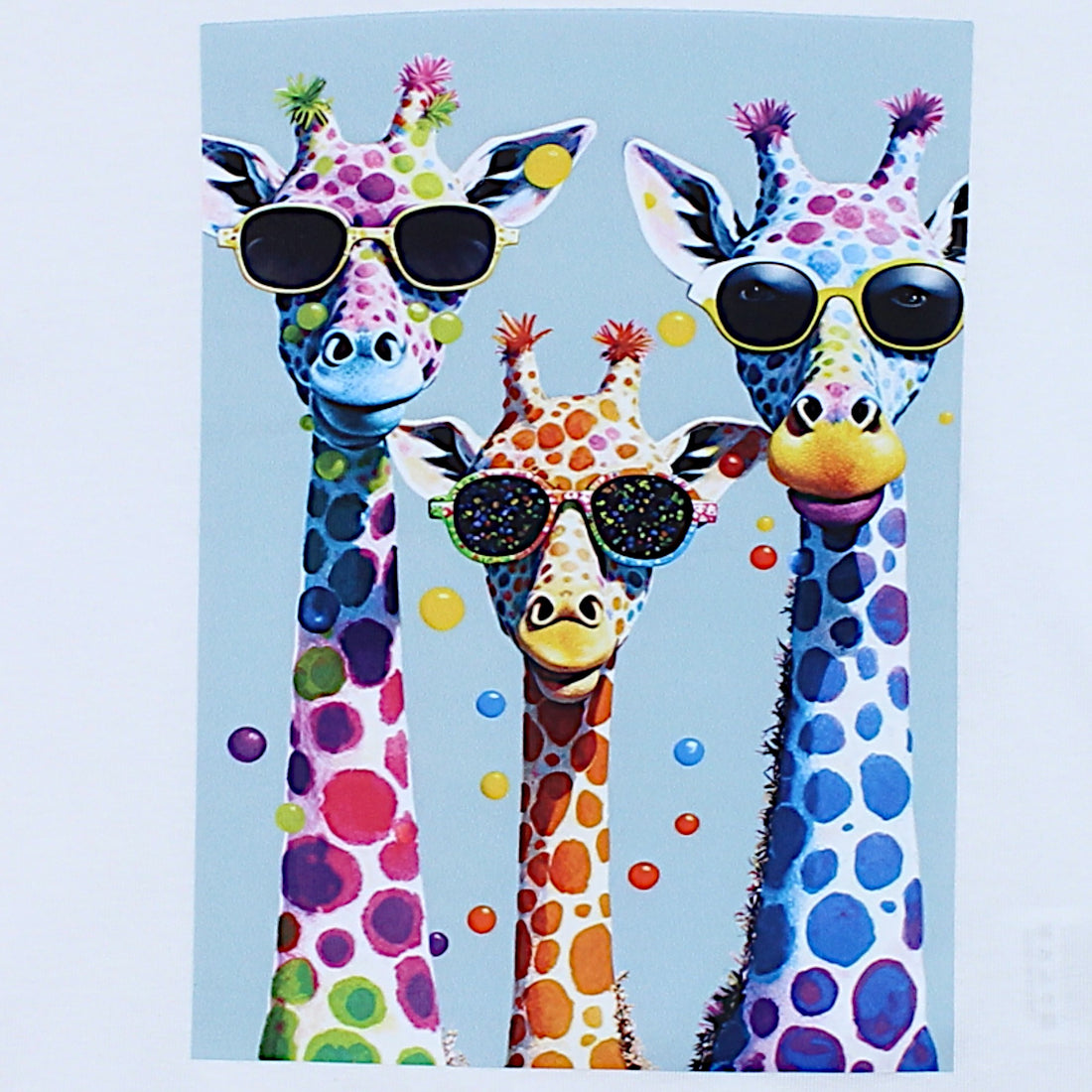 Mädchenbluse mit 3 Giraffen, weiß Your Word 4323-28425-3