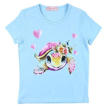 Bluzka dziewczęca niebieska Your Word 4323-2425-35