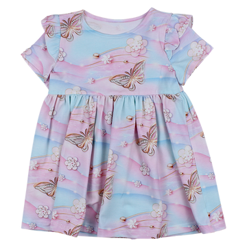 Sukienka Dziewczęca Motylek Różowy Guliwerkids 4356-2425-40