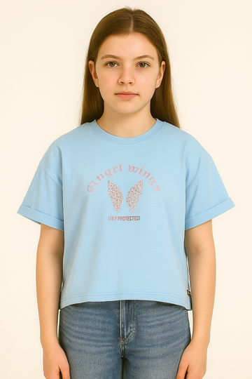 Bluzka skrzydła dziewczęca niebieski La Loca 9053-12625