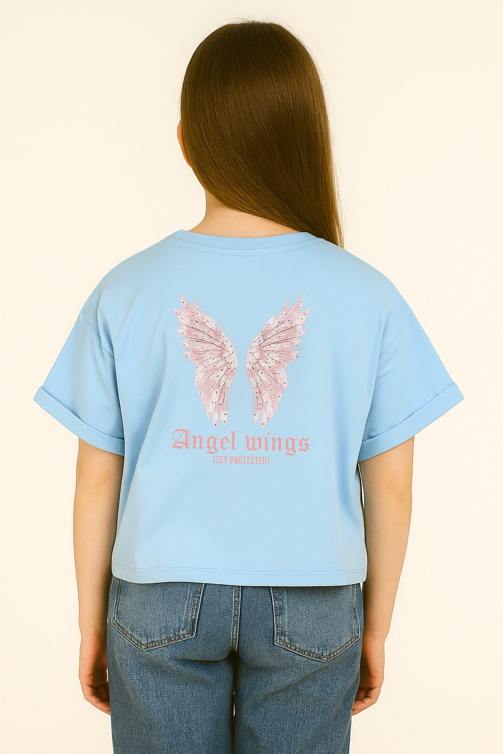 Bluzka skrzydła dziewczęca niebieski La Loca 9053-12625