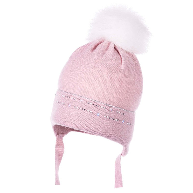 ALTINA III Czapka zimowa dziewczęca Jamiks JZD063 kolor pudrowy róż -  - #tag1# - #tag2# - #tag3# - #tag4#