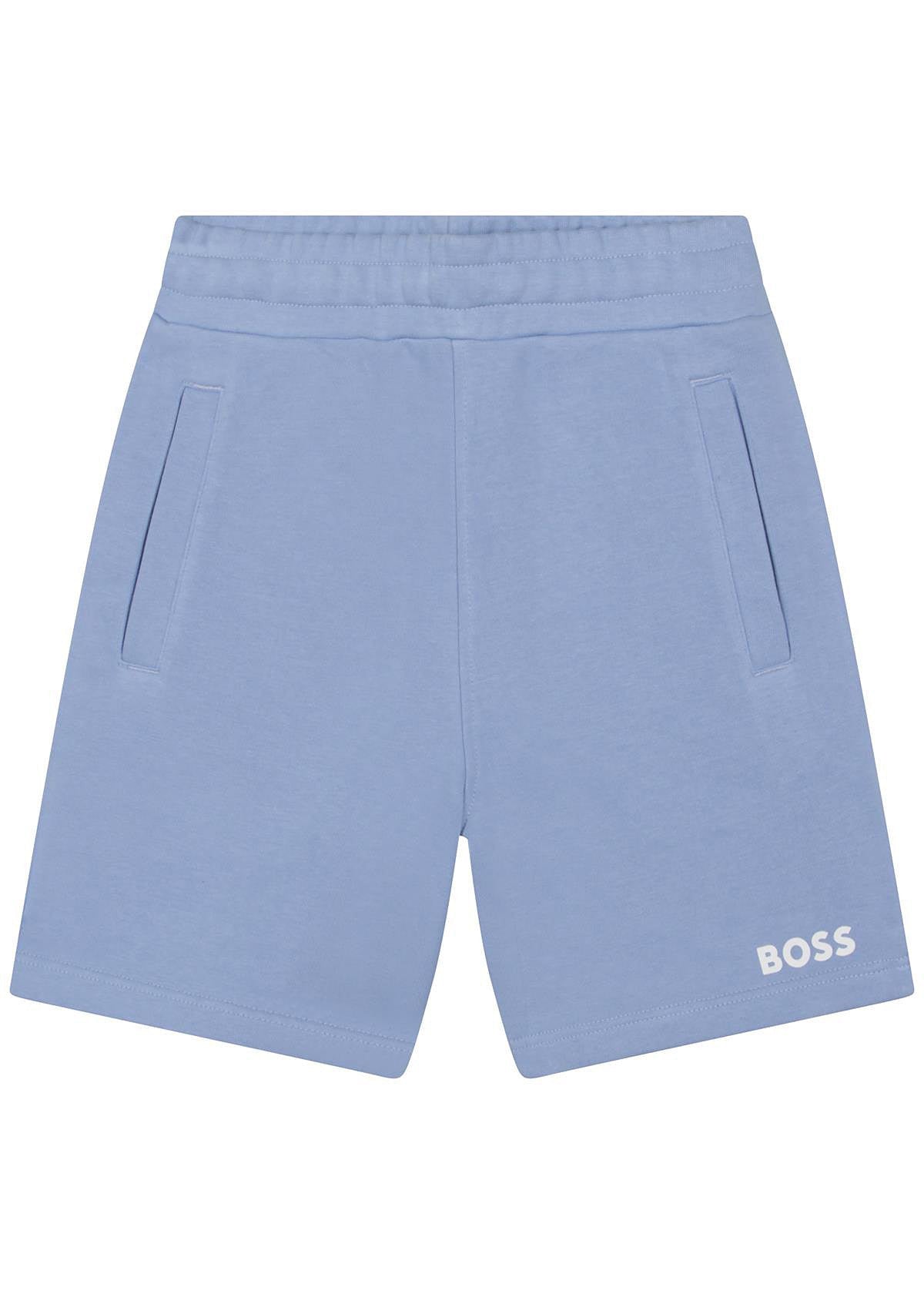 BOSS J24816-77A Bermudy chłopiec kolor niebieski - - #tag1# - #tag2# - #tag3# - #tag4#
