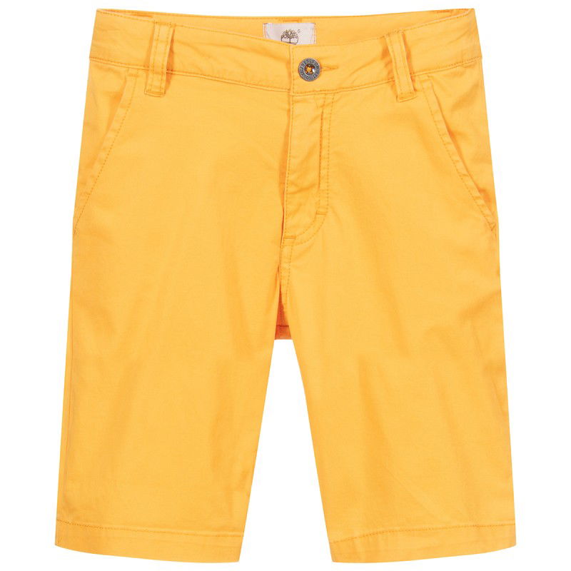 Bermudy chłopięce TIMBERLAND T24B32-565 kolor żółty - - #tag1# - #tag2# - #tag3# - #tag4#