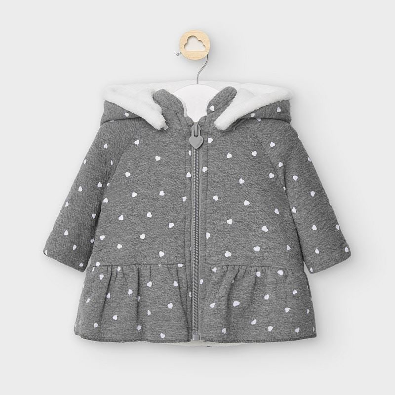 Bluza ocieplana dziewczęca Mayoral 2461-10 Szary - - #tag1# - #tag2# - #tag3# - #tag4#