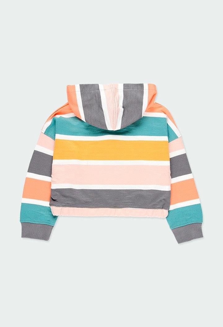 Bluza w paski dla dziewczynki Boboli 464138-9755 kolor pomarańczowy - - #tag1# - #tag2# - #tag3# - #tag4#