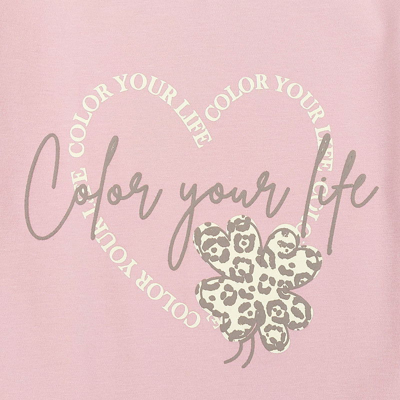 Bluzka Długi Rękaw Serce dziewczynka puder 8104-71023  GKMOD -  - #tag1# - #tag2# - #tag3# - #tag4#