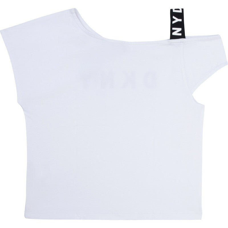Bluzka dla dziewczynki DKNY D35R44-10B kolor biały - - #tag1# - #tag2# - #tag3# - #tag4#