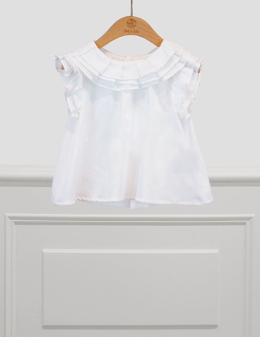 Bluzka elegancka dziewczęca Abel & Lula 5105-1 Biały -  - #tag1# - #tag2# - #tag3# - #tag4#