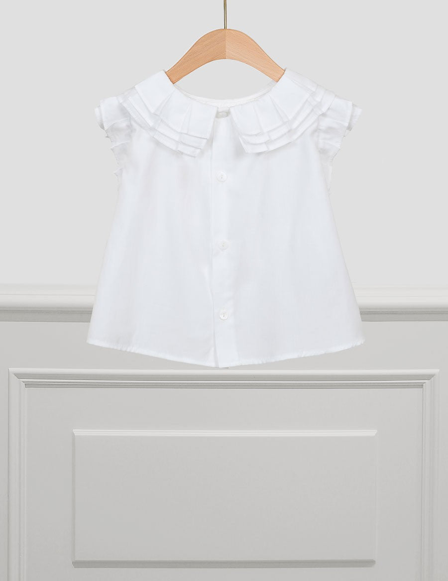 Bluzka elegancka dziewczęca Abel & Lula 5105-1 Biały -  - #tag1# - #tag2# - #tag3# - #tag4#