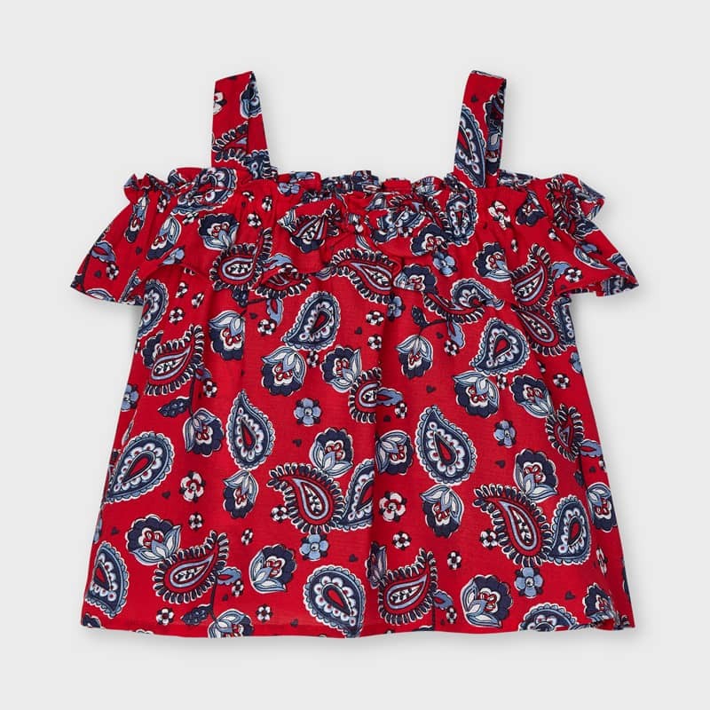 Bluzka na ramiączkach dziewczęca Mayoral 3195-10 czerwony -  - #tag1# - #tag2# - #tag3# - #tag4#