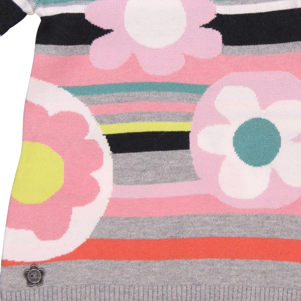 Boboli 204039_8034 Sukienka kolor popiel/róż -  - #tag1# - #tag2# - #tag3# - #tag4#