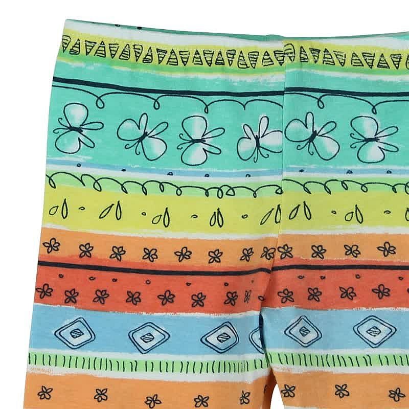 Boboli 215075-9792 Getry dla dziewczynki 3/4 we wzorki kolor zielony/pomarańcz -  - #tag1# - #tag2# - #tag3# - #tag4#