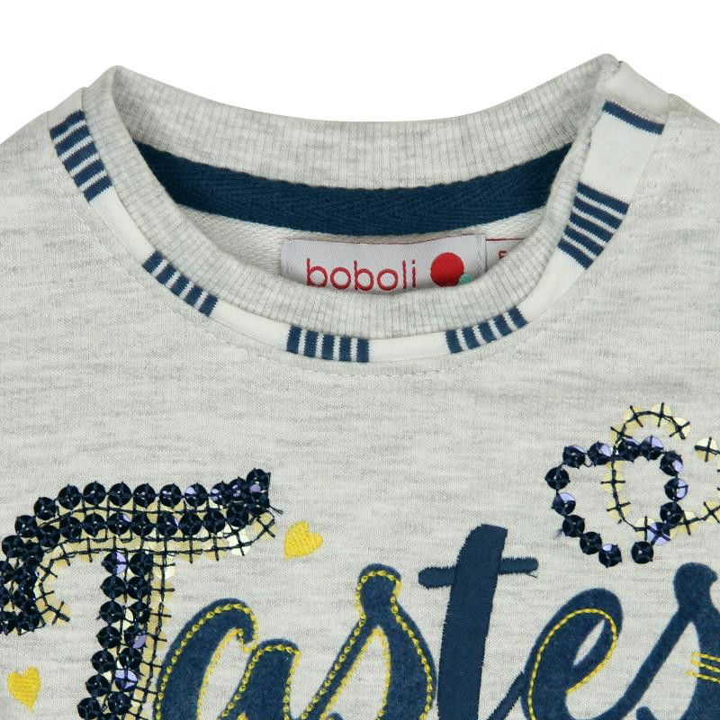 Boboli 226055-7299 Bluza dla dziewczynki kolor szary - - #tag1# - #tag2# - #tag3# - #tag4#
