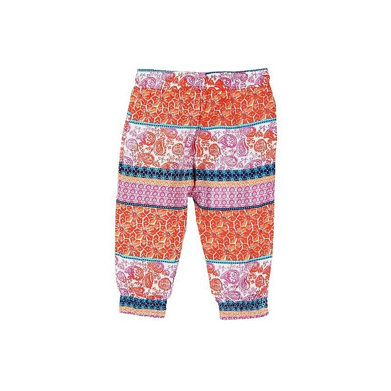 Boboli 235055-9795 Spodnie dla dziewczynki popelinowe we wzorki kolor pomarańcz - - #tag1# - #tag2# - #tag3# - #tag4#