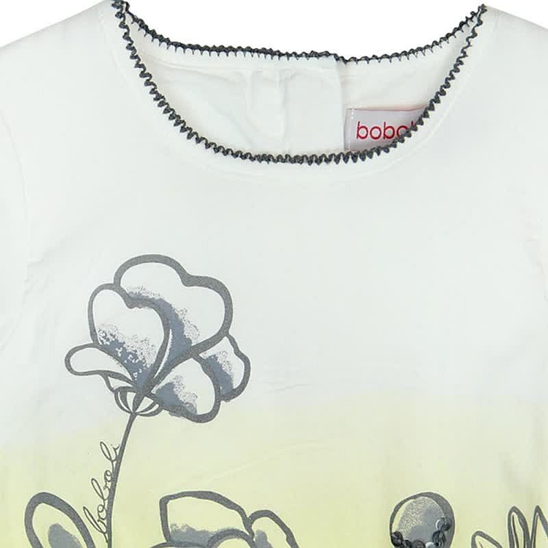 Boboli 245090-1111 Sukienka dla dziewczynki z majteczkami kolor krem - - #tag1# - #tag2# - #tag3# - #tag4#