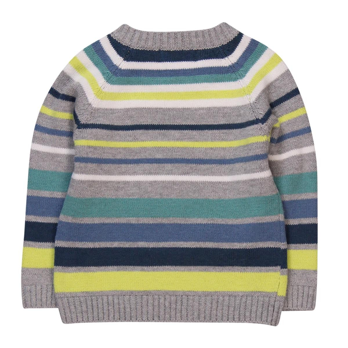 Boboli 304096_8034 sweter pasy kolor szary - - #tag1# - #tag2# - #tag3# - #tag4#