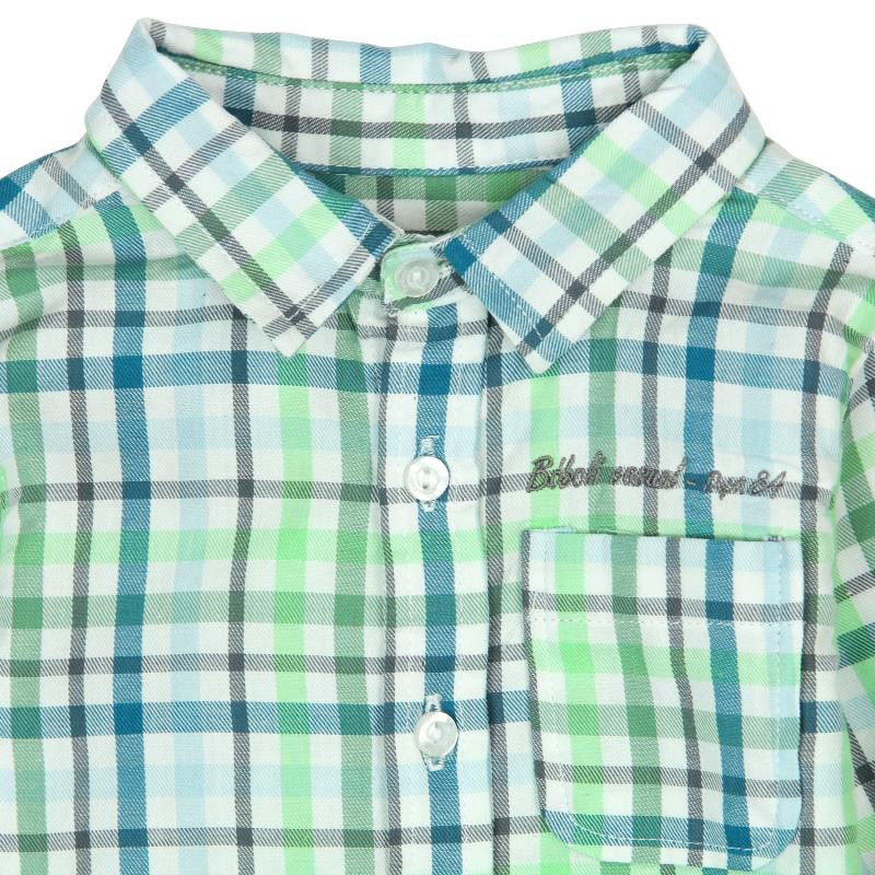 Boboli 306133-9918 Koszula krata dla małego chłopca kolor zielony -  - #tag1# - #tag2# - #tag3# - #tag4#