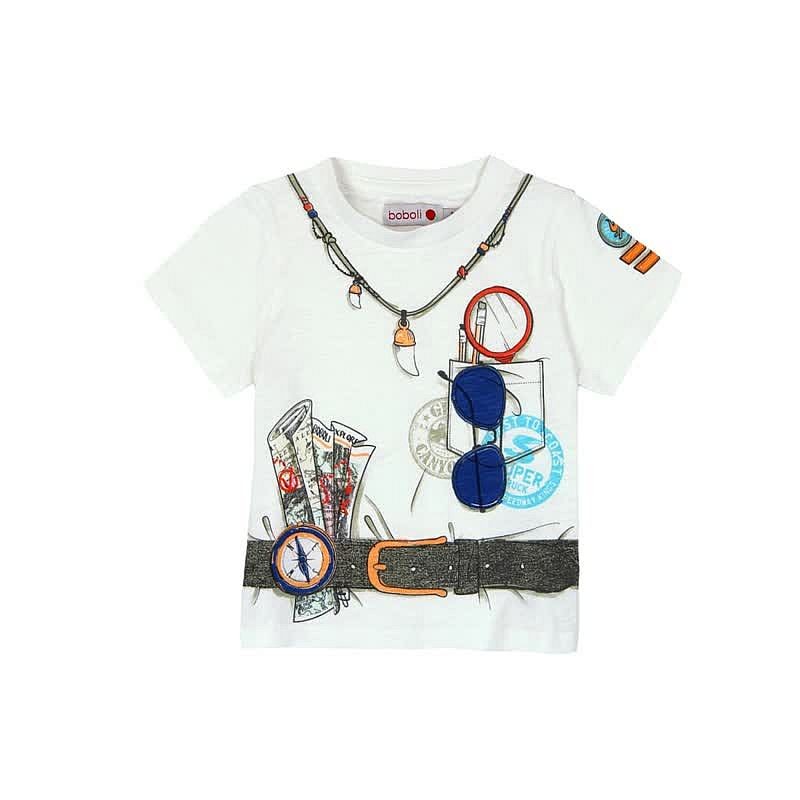 Boboli 335067-1111 Bluzka chłopięca kompas kolor krem -  - #tag1# - #tag2# - #tag3# - #tag4#