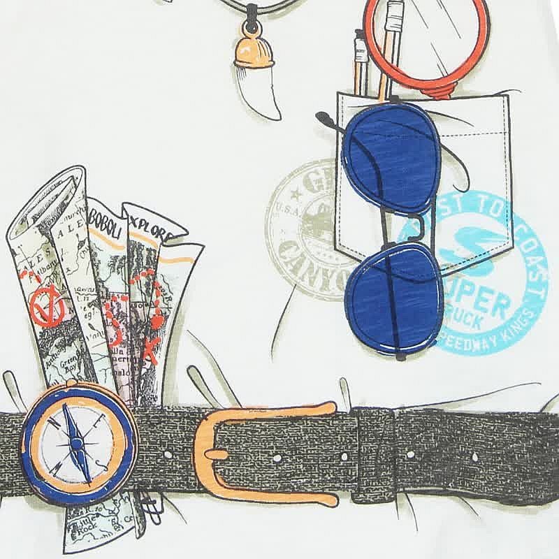 Boboli 335067-1111 Bluzka chłopięca kompas kolor krem -  - #tag1# - #tag2# - #tag3# - #tag4#