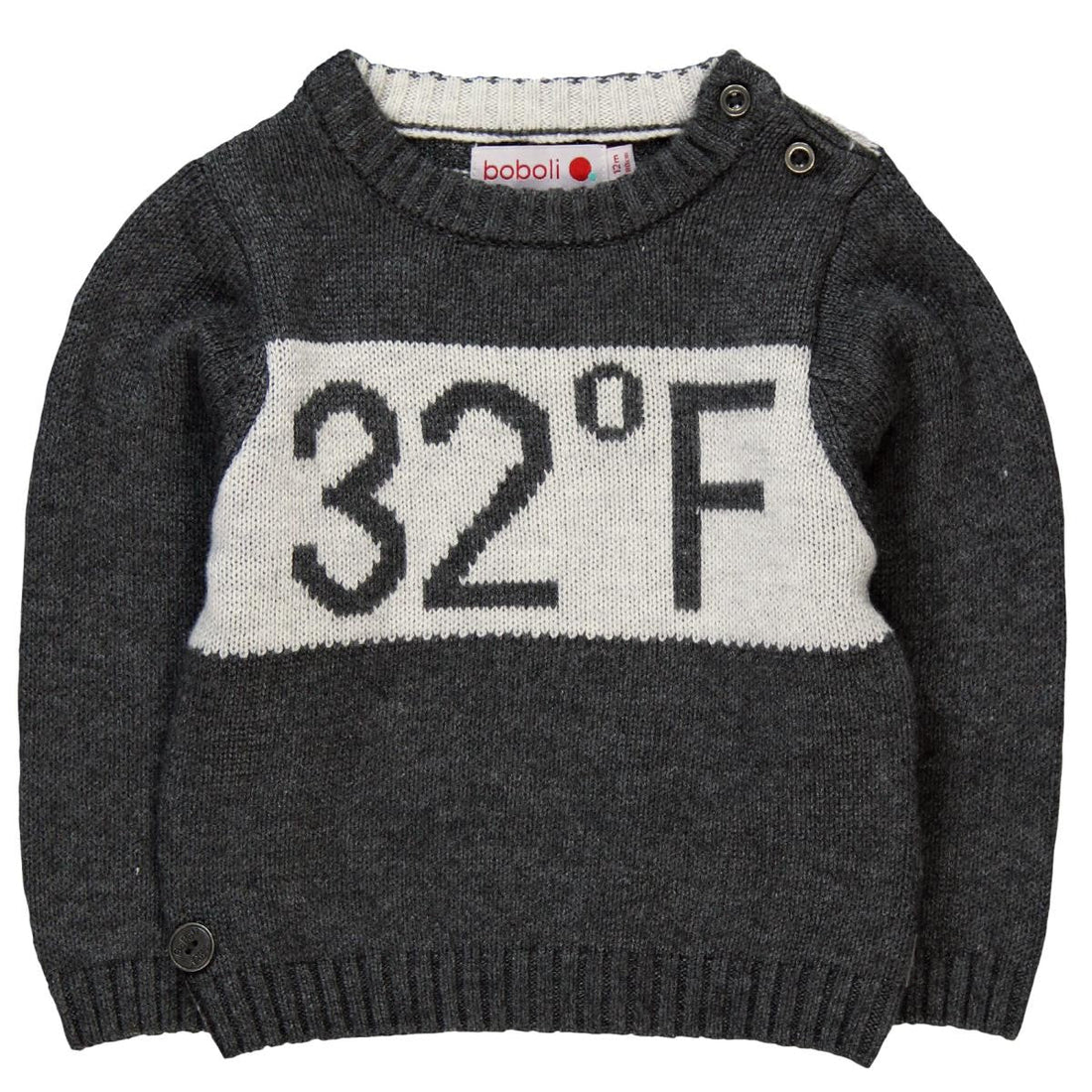 Boboli 344001_8070 sweter kolor szary -  - #tag1# - #tag2# - #tag3# - #tag4#