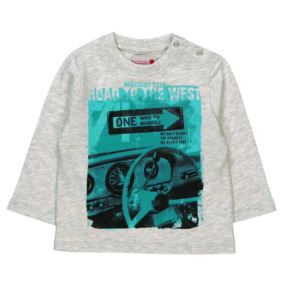 Boboli 344023_7299 bluzka kolor szary melanż -  - #tag1# - #tag2# - #tag3# - #tag4#