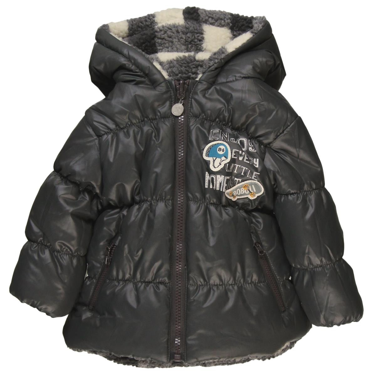 Boboli 344090_9615 kurtka dwustronna kolor szary - - #tag1# - #tag2# - #tag3# - #tag4#