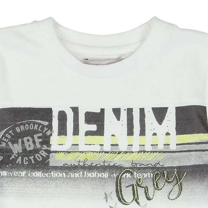 Boboli 345046-1111 Bluzka dla chłopca z nadrukiem kolor krem -  - #tag1# - #tag2# - #tag3# - #tag4#