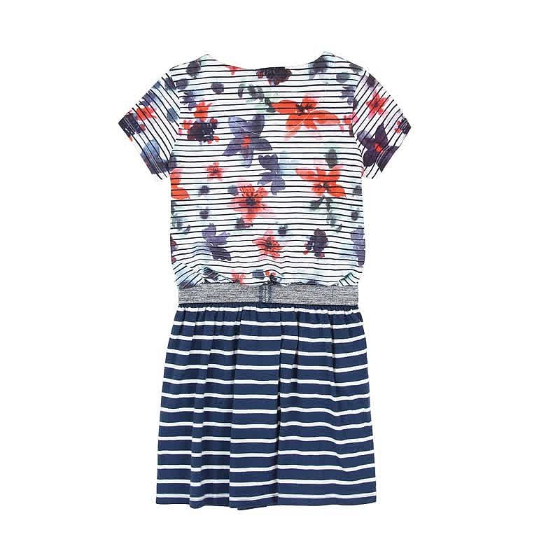 Boboli 445137-9748 Sukienka dziewczęca w paski kolor granat -  - #tag1# - #tag2# - #tag3# - #tag4#