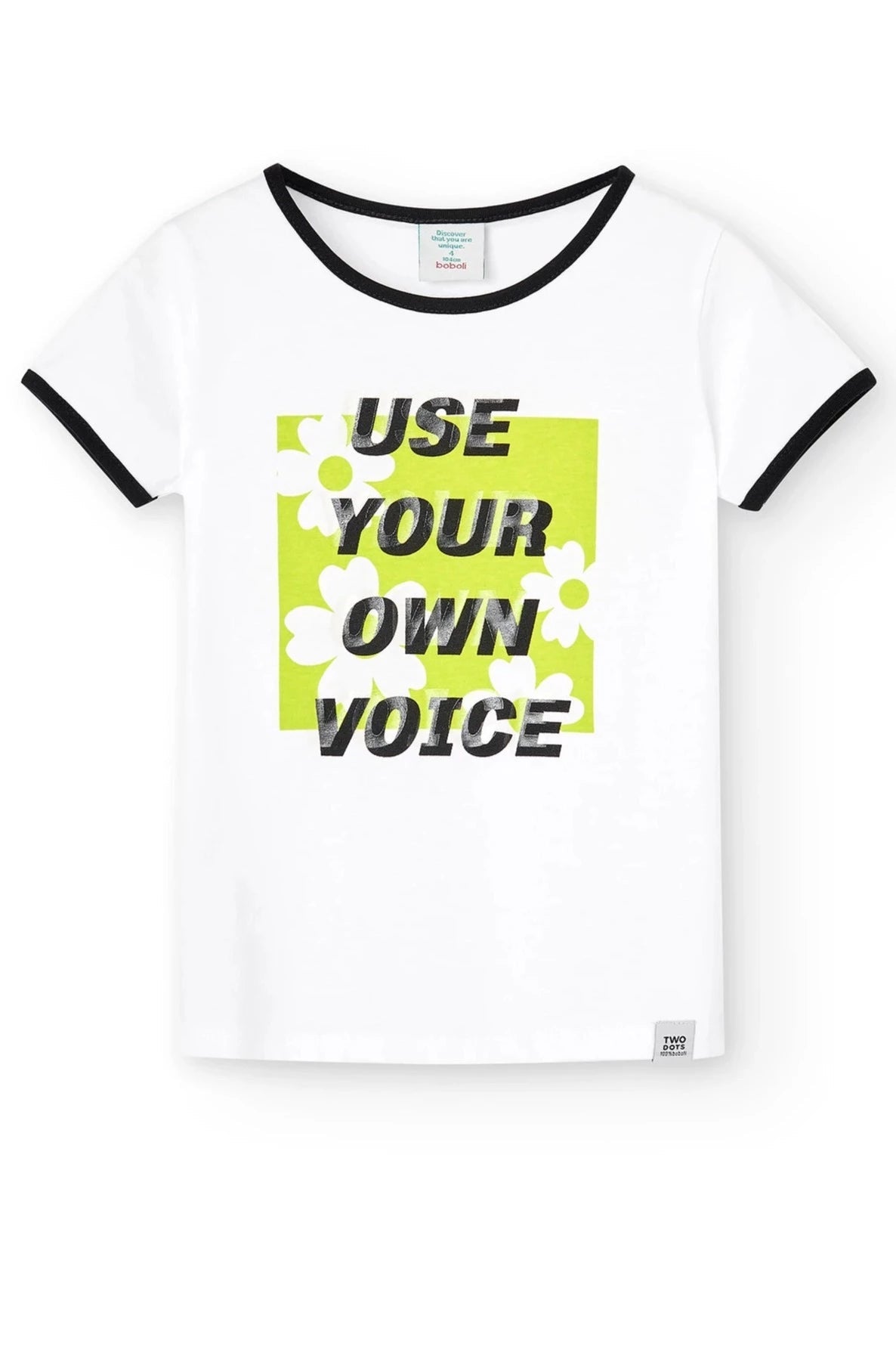 Boboli 466017-1100 T-shirt dziewczynka kolor biały - - #tag1# - #tag2# - #tag3# - #tag4#