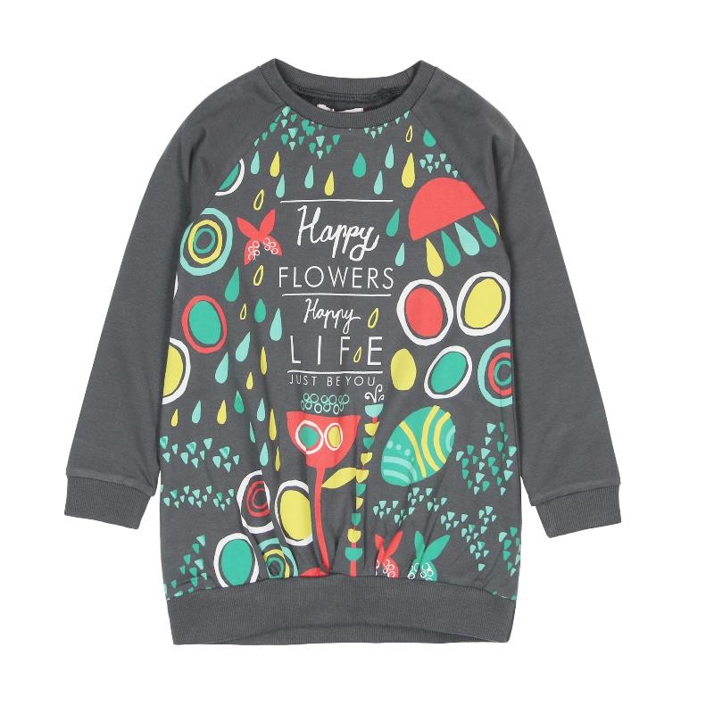 Boboli 476030-8076 sukieneczka dla dziewczynki kolor popiel -  - #tag1# - #tag2# - #tag3# - #tag4#