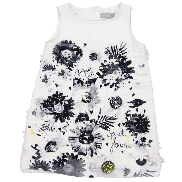 Boboli 723518-1100 sukienka kolor BIAŁY -  - #tag1# - #tag2# - #tag3# - #tag4#
