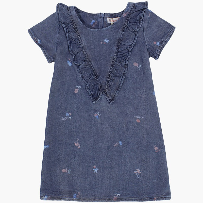 Boboli sukienka dla dziewczynki niebieska 437071-BLUE -  - #tag1# - #tag2# - #tag3# - #tag4#