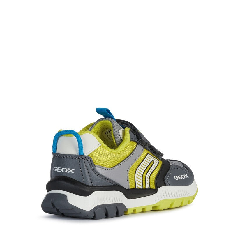 Buty sneakersy dla chłopaka Geox J02AXA-014BU-C1267 kolor szary/limonka -  - #tag1# - #tag2# - #tag3# - #tag4#