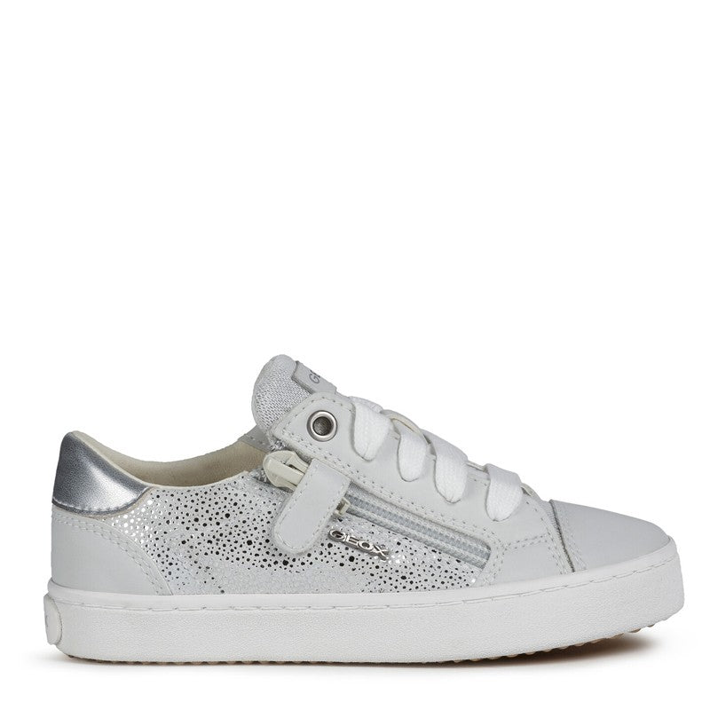 Buty sneakersy dla dziewczyn Geox J02D5B-007BC-C0007 kolor srebrny - - #tag1# - #tag2# - #tag3# - #tag4#