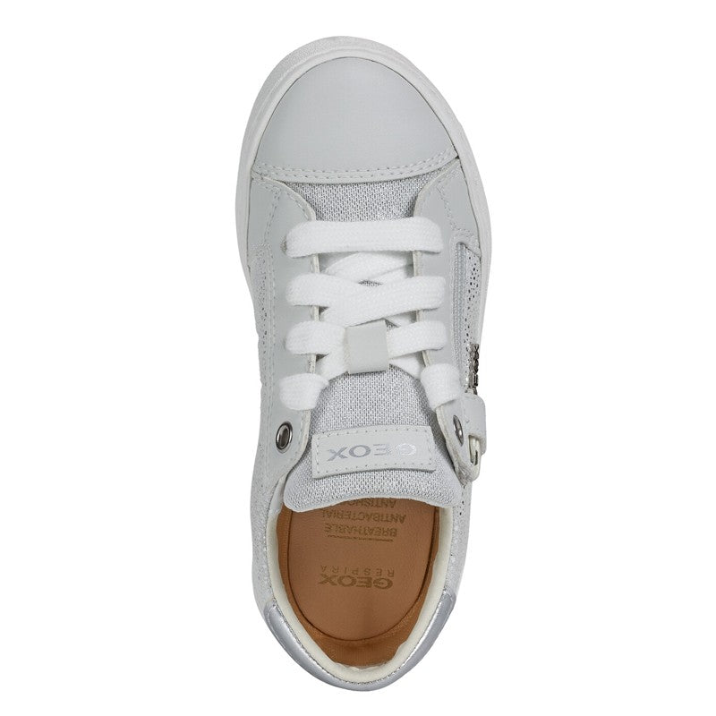 Buty sneakersy dla dziewczyn Geox J02D5B-007BC-C0007 kolor srebrny - - #tag1# - #tag2# - #tag3# - #tag4#
