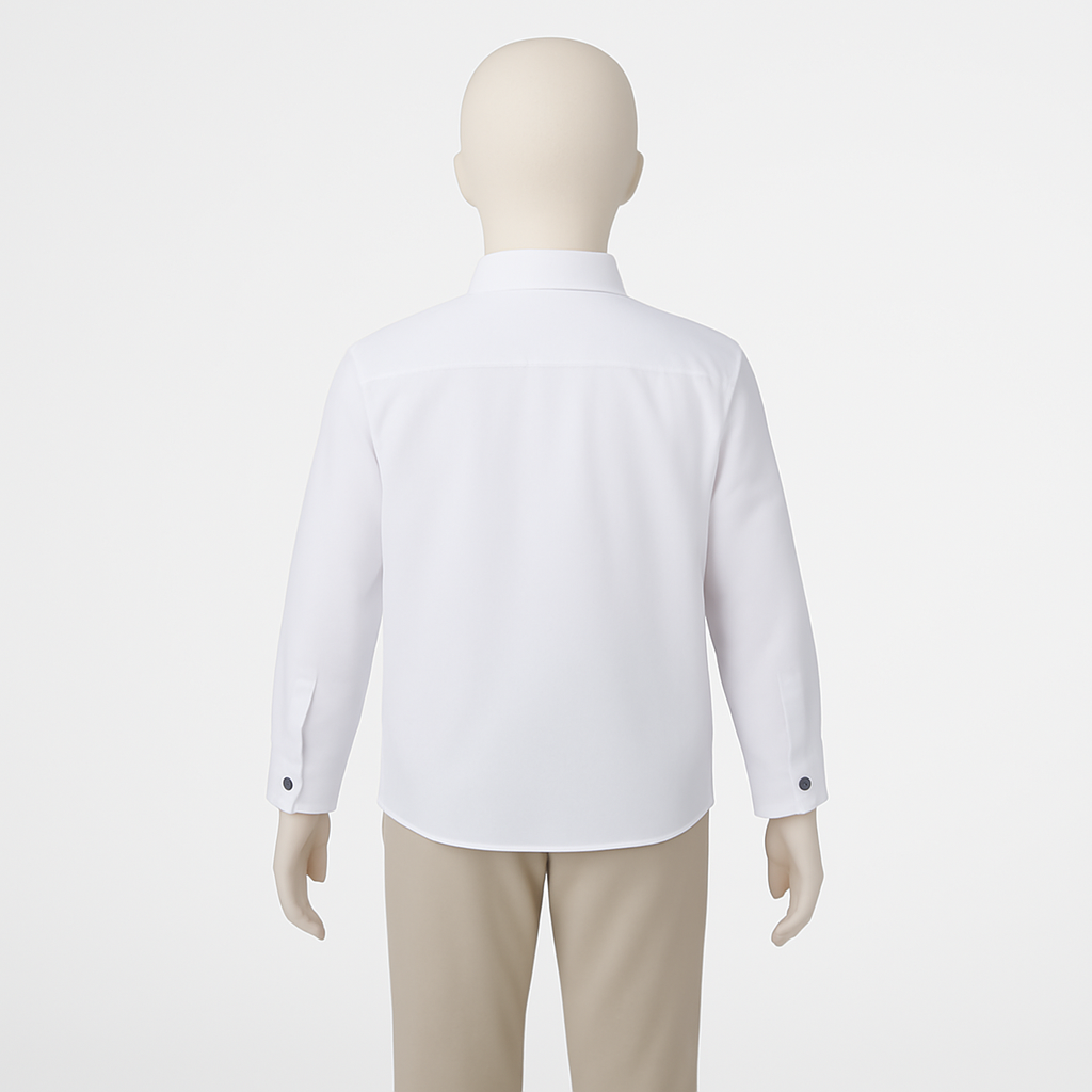 Elegancka koszula z muchą dla chłopca biały Breeze G455-2425-3