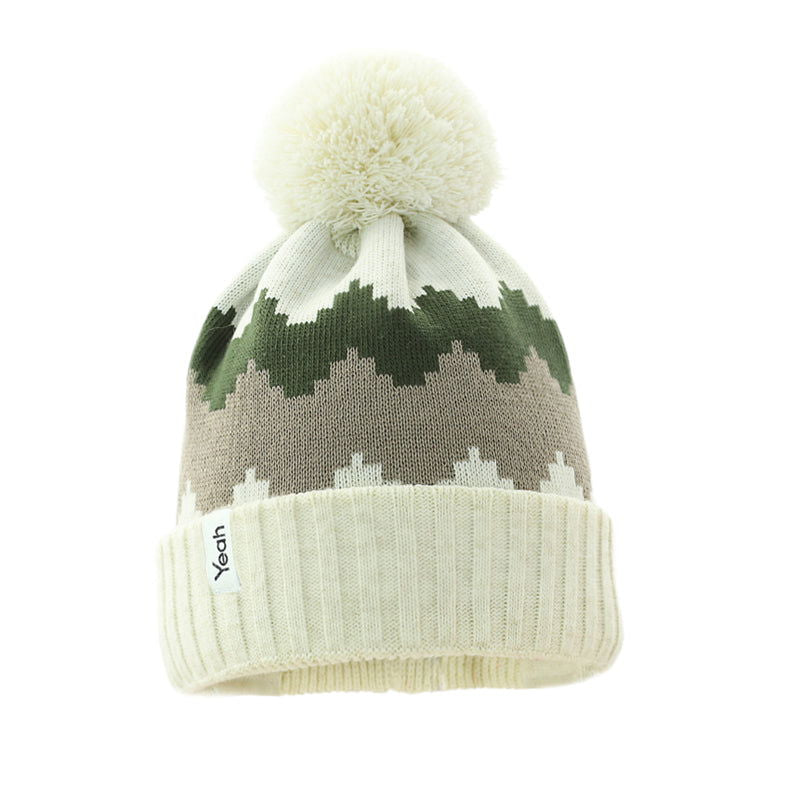 Czapka Pupill CHARLES kolor krem/zielony - - #tag1# - #tag2# - #tag3# - #tag4#