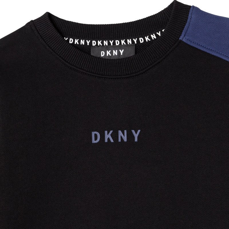 DKNY D25D60-09B Bluza z nadrukiem chłopięca kolor czarny - - #tag1# - #tag2# - #tag3# - #tag4#