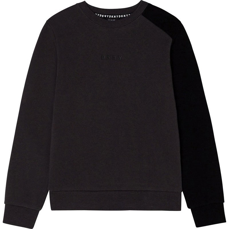 DKNY D25D60-62 Bluza z nadrukiem chłopięca kolor ciemny szary - - #tag1# - #tag2# - #tag3# - #tag4#