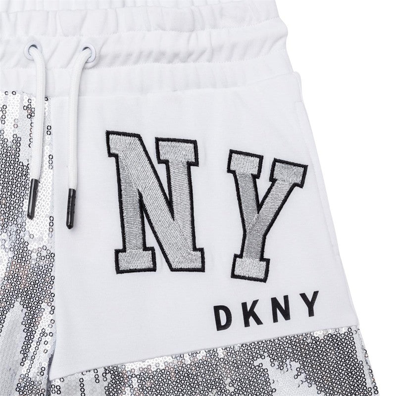 DKNY D34A60-016 Szorty dla dziewczynki kolor srebrny - - #tag1# - #tag2# - #tag3# - #tag4#